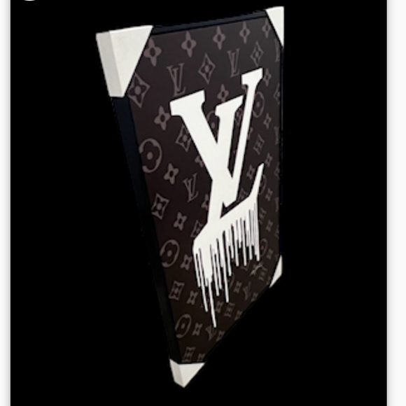NEW Fairchild Paris LV Drip Print LV Monogram Art Canvas 24 x 36 - Picture 2 of 5